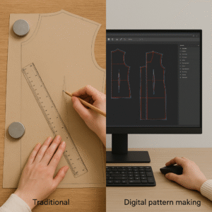 Traditional vs digital pattern making for garment production